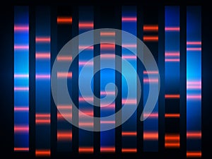 Colourful medical dna results with black background