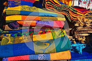 Colourful Mexican table cloths