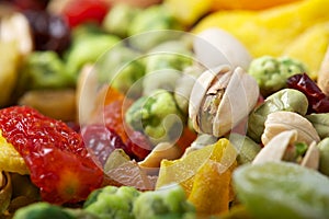 Colourful mix fruits & nuts