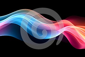 Colourful mix, wavy lines flowing dynamic swirl abstract background vibrant colours wallpaper banner