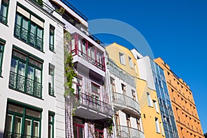 Colourful modern townhouses