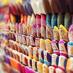 Colourful Moroccan slippers, Marrakesh