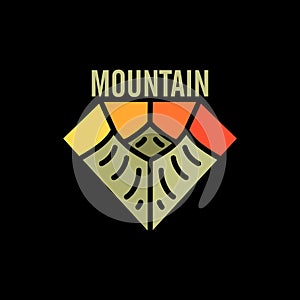 Colourful Mountain Logo Vector Design illustration Emblem