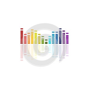Colourful music equalizer vector, sound wave vector illustration