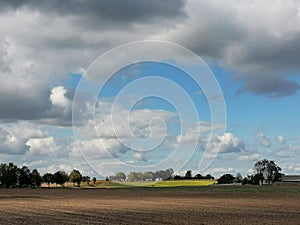 Colourful nature of Poland, autumn field