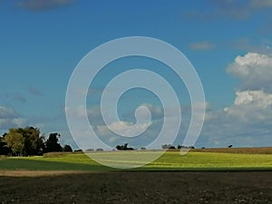 Colourful nature of Poland, autumn field