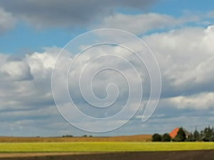 Colourful nature of Poland, autumn field