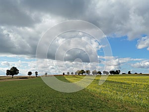 Colourful nature of Poland, autumn field