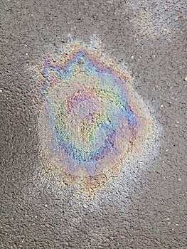 Colourful oil spill.