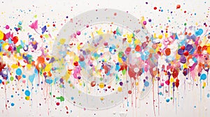 Colourful paint splash wall art