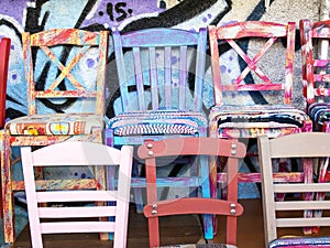 Colourful Painted Kitchen Chairs