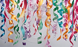 colourful party ribbons background