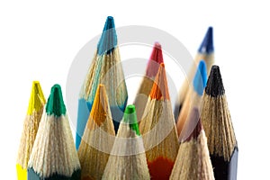 Colourful pencils isolated