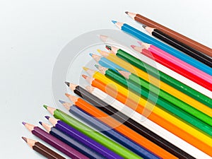 colourful pencils isolated templates to be used as background.