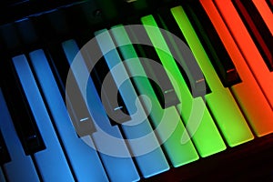 Colourful piano
