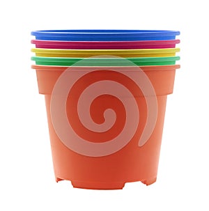 Colourful Plastic Flower Pots
