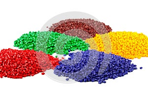 Colourful plastic granules photo