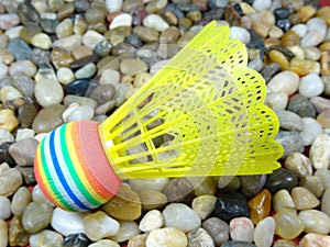 Colourful plastic shuttlecock