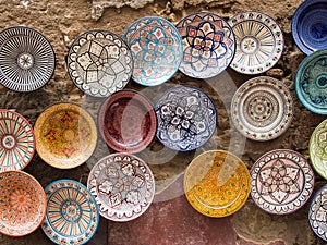 Colourful plates, Morocco