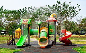 colourful playground in the park