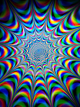 Colourful psychedelic pattern