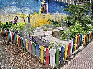 Colourful public garden