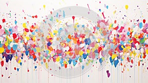 Colourful rainbow paint splash wall art