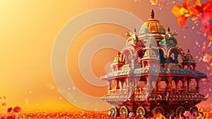 Colourful Ratha Yatra festivities, capture the essence of happiness and togetherness during the revered Hindu chariot photo