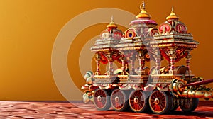 Colourful Ratha Yatra festivities, capture the essence of happiness and togetherness during the revered Hindu chariot photo