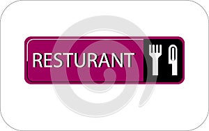 Colourful resturant vector image web icon