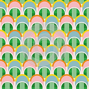 Colourful Retro Geometric seamless pattern vector EPS10 ,Design for fashion , fabric, textile, wallpaper, cover, web , wrapping