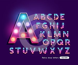 Colourful Retro Theatre Letters Alphabet