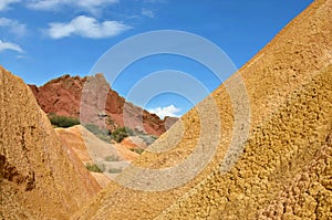 Colourful rocks of Skazka Fairy tale canyon,Kyrgyzstan,Issyk-K