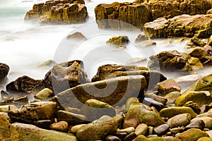 Colourful rocks and water