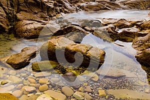 Colourful rocks and water