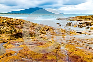 Colourful rocks and water