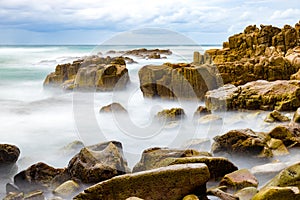 Colourful rocks and water