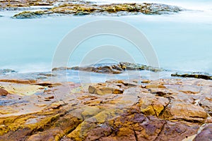 Colourful rocks and water