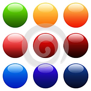 Colourful Round Gradient Web Buttons