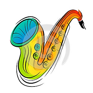 Colourful Saxophone Design