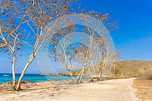 Colourful scenery during sunset at Semporna Beach Lombok Island indonesia.