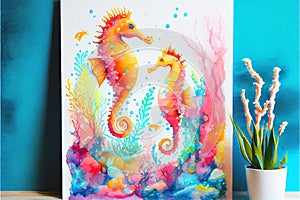 Colourful Seahorses