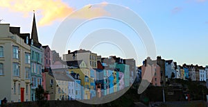 Colourful seaside village in rural Wales