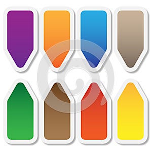 Colourful set of price tag icons, vector illustration