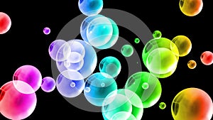 Colourful shining bubbles background