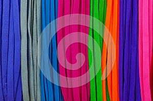 A Colourful shoelace colors,for texture background