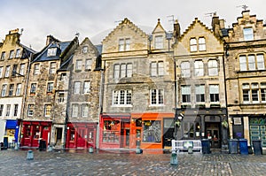 Colourful Shopfronts in Edinburgh Old Town photo