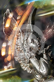 colourful silver angel