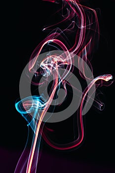 Colourful smoke forms, dynamic abstract design image