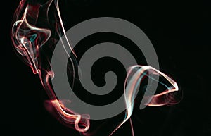 Colourful smoke forms, dynamic abstract design image